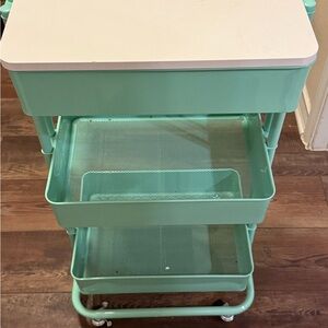 Lexington 3-Tier Rolling Cart by Simply Tidy® Mint Green Rolling Storage Cart